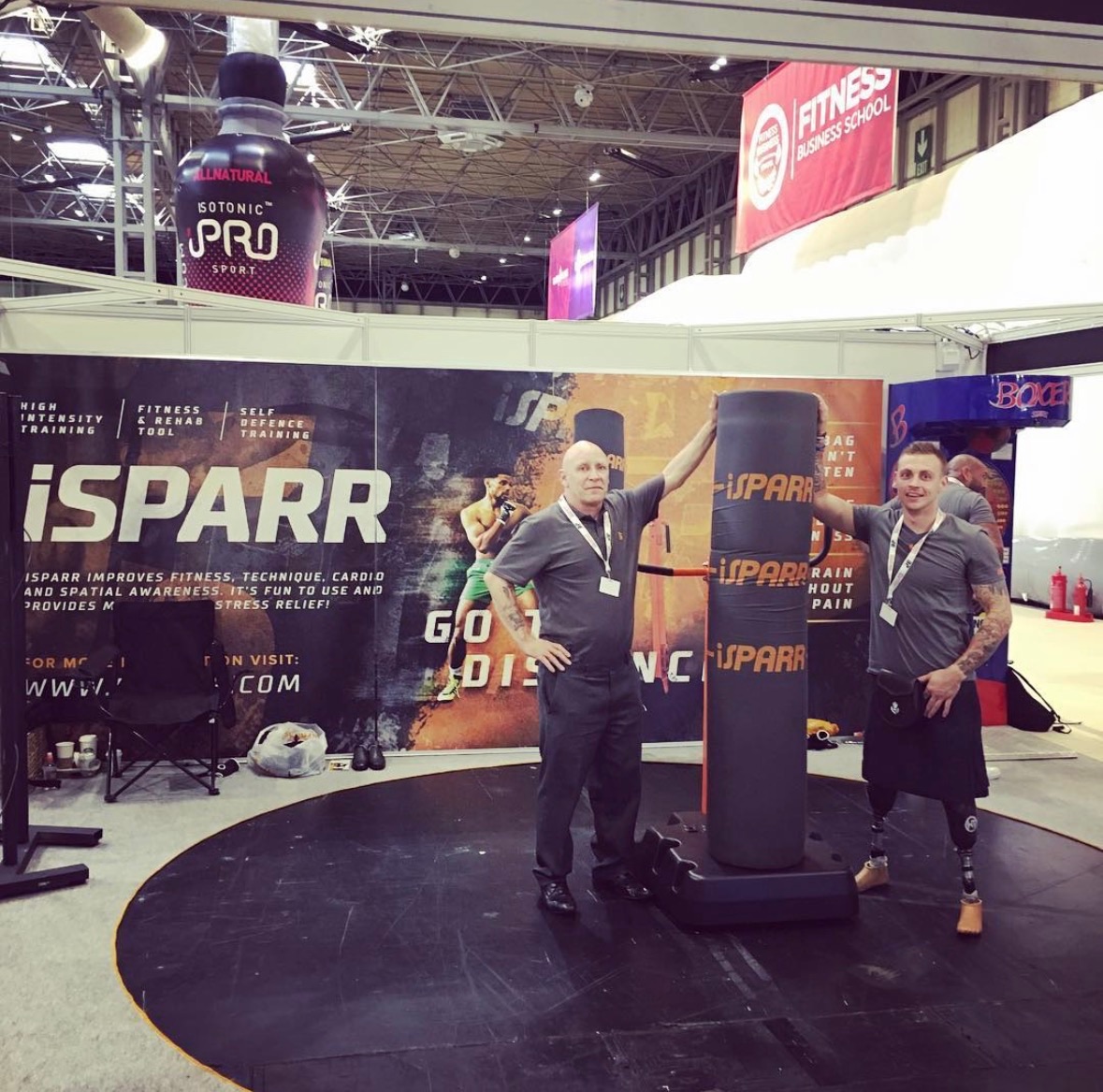 The full iSPARR fitness and wellbeing package on display